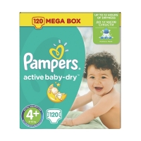 Подгузники Pampers Active Baby-Dry Maxi Plus 4+ (9-16 кг), 120 шт