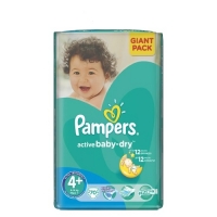 Подгузники Pampers Active Baby-Dry Maxi Plus 4+ (9-16 кг),70 шт